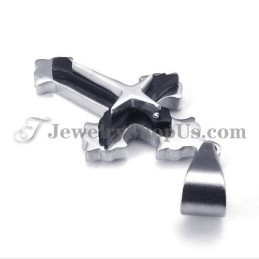 Fashion Black Titanium Cross Pendant For Women