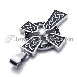 Gorgeous Titanium Cross Pendant With Zircon