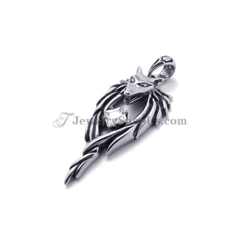 Fashion Wolf Head Pendant With Zircon Fashion Wolf Head Pendant With Zircon