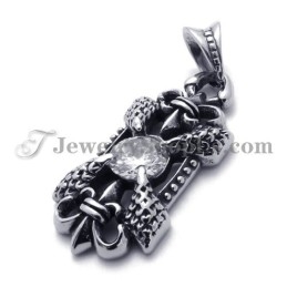 Elegant Titanium Pendant With Zircon