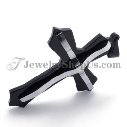 Fashion Black Titanium Cross Pendant