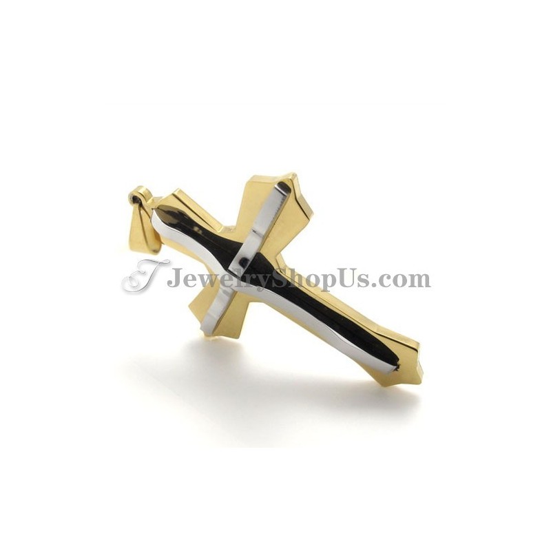 Fashion Gold Titanium Cross Pendant Fashion Gold Titanium Cross Pendant