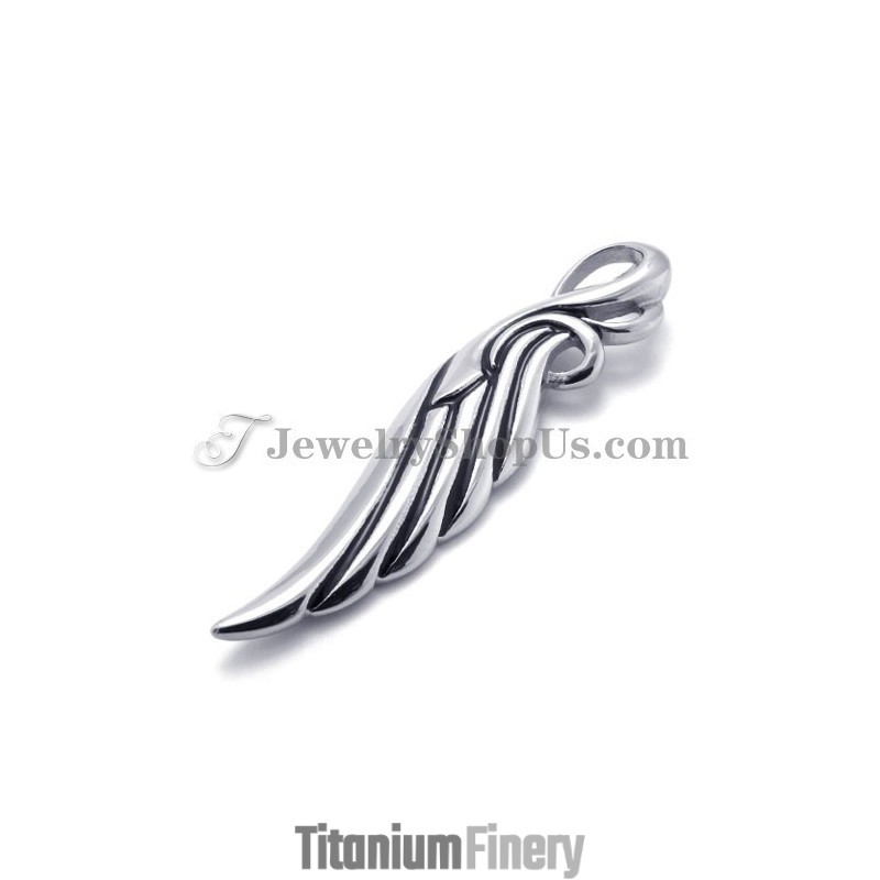 Titanium Wing Shape Titanium Pendant Titanium Wing Shape Titanium Pendant