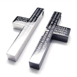 Men's Black Pure Titanium Cross Necklace Pendant (New)