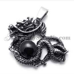 Fashion Dragon Titanium Pendant With Zircon