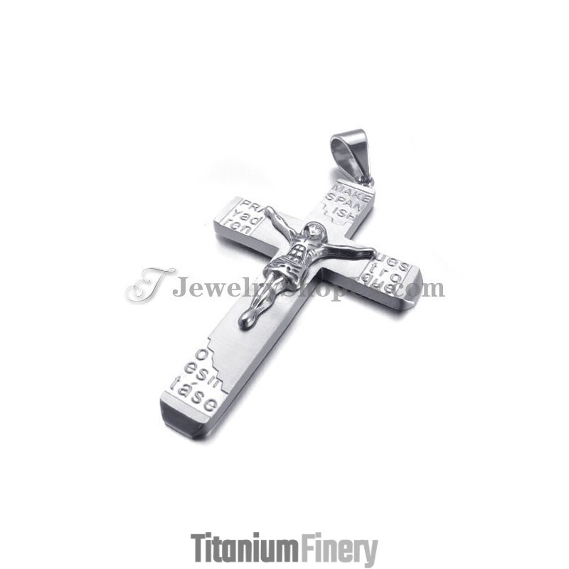 Gorgeous Titanium Cross Of Jesus Pendant Gorgeous Titanium Cross Of Jesus Pendant