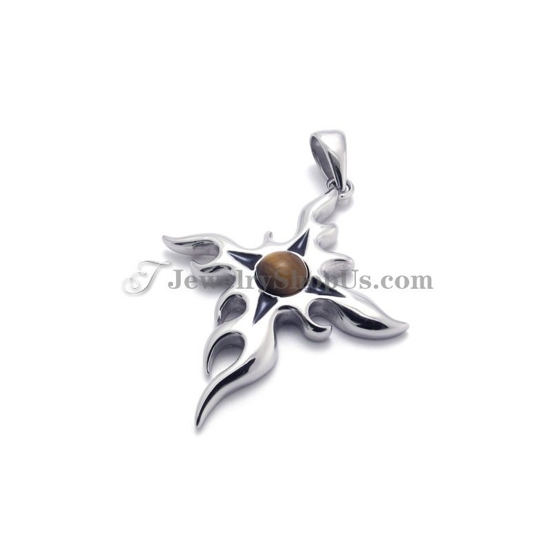 Fashion Titanium Pendant With Brown Zircon Fashion Titanium Pendant With Brown Zircon