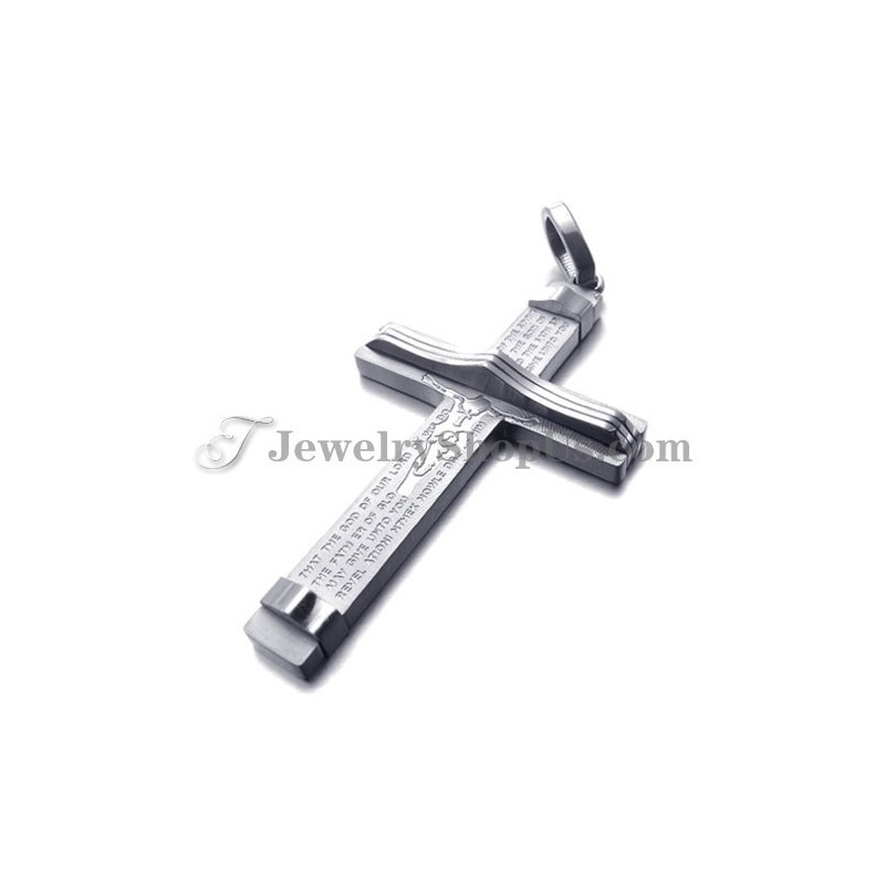Fashion Titanium Silver Cross Pendant