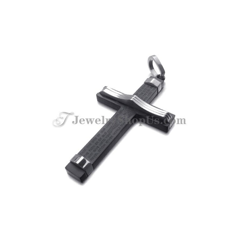 Fashion Titanium Black Cross Pendant