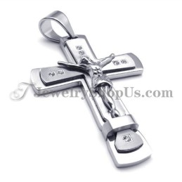 Classical Cross Of Jesus Titanium Pendant