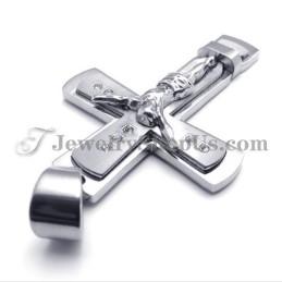 Classical Cross Of Jesus Titanium Pendant