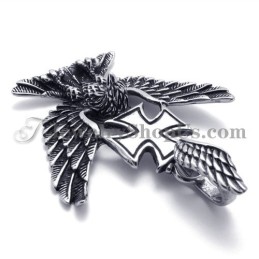 Eagle And Cross Titanium Pendant
