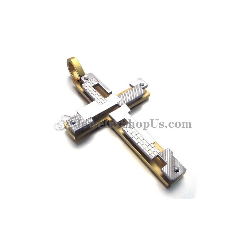 Fashion Gold Titanium Cross Pendant Fashion Gold Titanium Cross Pendant