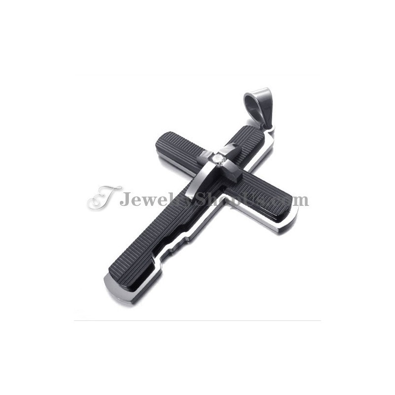Black Titanium Cross Pendant