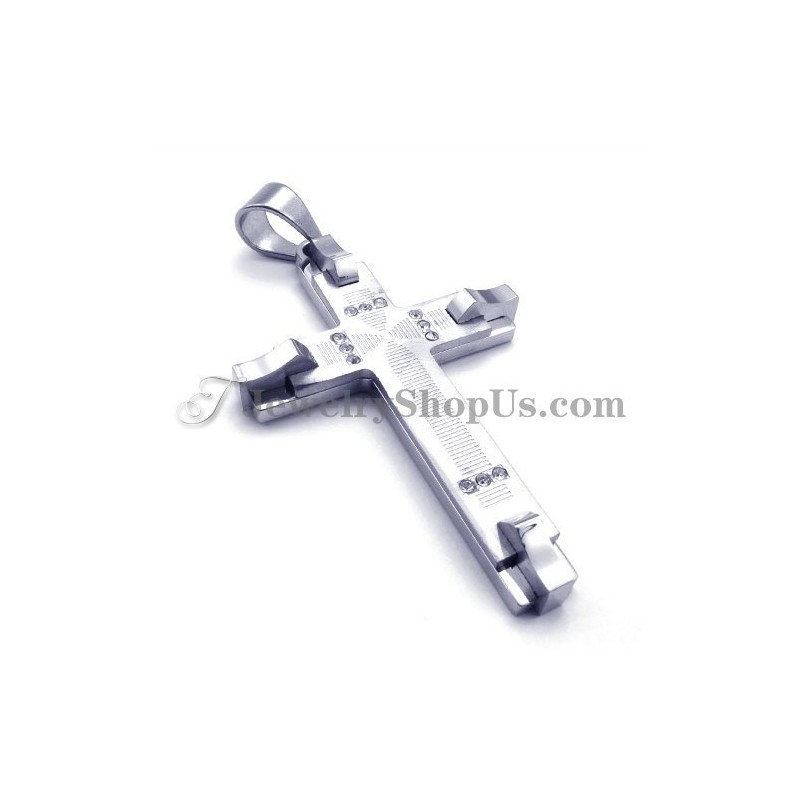 Gorgeous Titanium Cross Rhinestones Pendant Gorgeous Titanium Cross Rhinestones Pendant