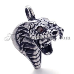 Fashion Cobra Pendant With Zircons