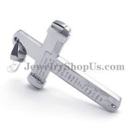 Elegant Titanium Cross Pendant With Rhinestone