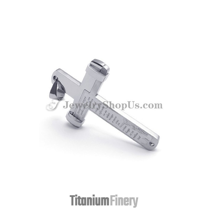Elegant Titanium Cross Pendant With Rhinestone Elegant Titanium Cross Pendant With Rhinestone