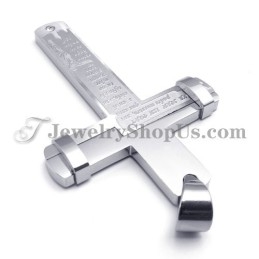 Elegant Titanium Cross Pendant With Rhinestone