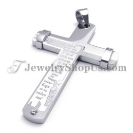 Elegant Titanium Cross Pendant With Rhinestone