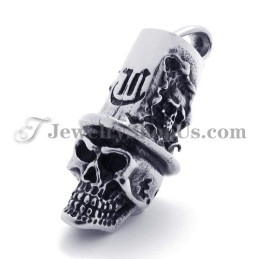 Fashion Skull And Hat Shape Titanium Pendant