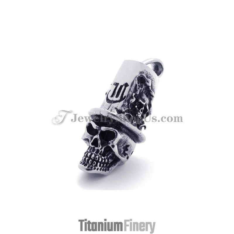 Fashion Skull And Hat Shape Titanium Pendant