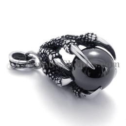 Eagle Claw Titanium Pendant With Zircon