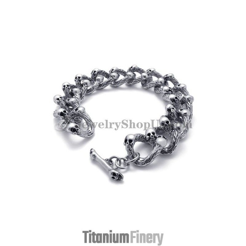 Fashion Titanium Skulls Bracelet Fashion Titanium Skulls Bracelet