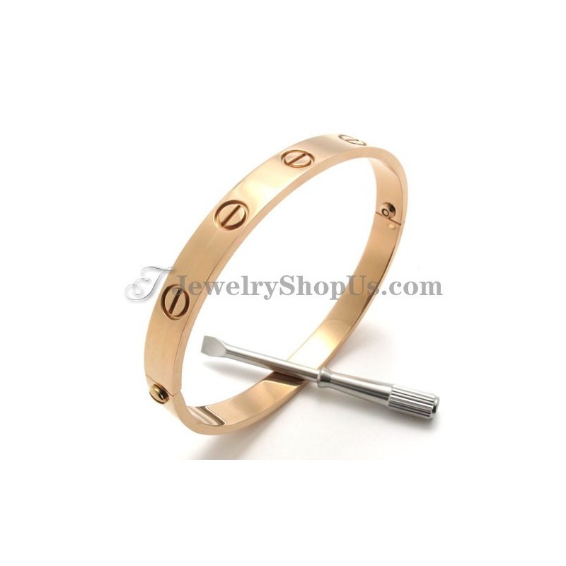 Gorgeous Rose Gold Men's Titanium Bracelet