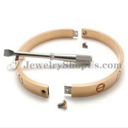 Gorgeous Rose Gold Men's Titanium Bracelet