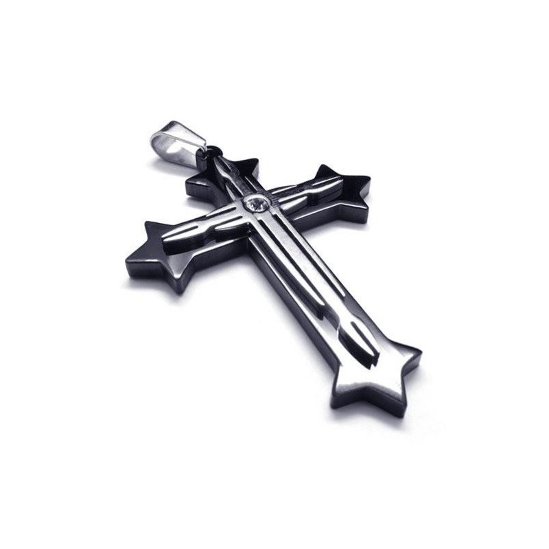 Men's Black Pure Titanium Cross Pendant Necklace (New) Men's Black Pure Titanium Cross Pendant Necklace (New)