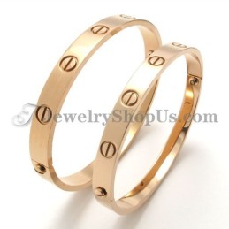 Gorgeous Rose Gold Men's Titanium Bracelet