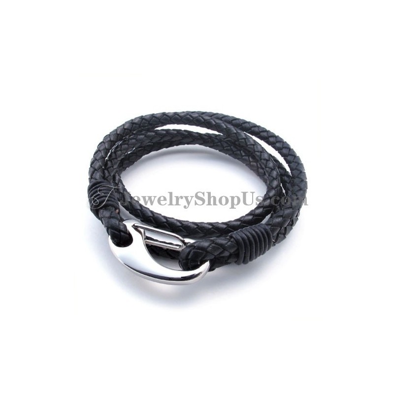 Titanium Leather Bracelet