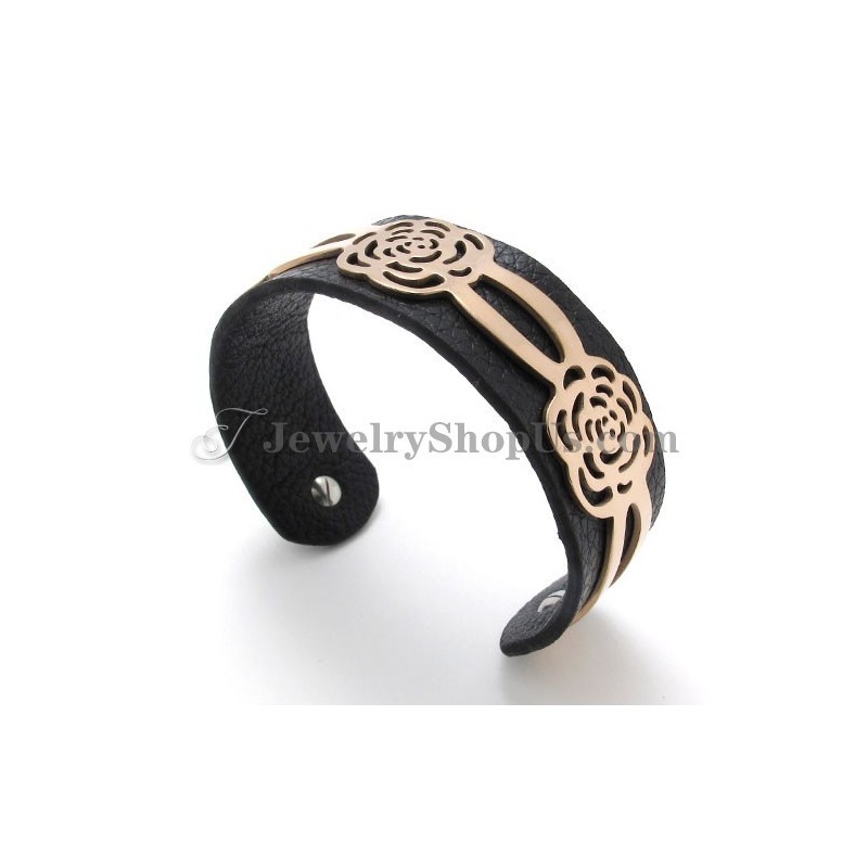 Gorgeous Titanium Leather Bracelet Gorgeous Titanium Leather Bracelet