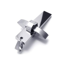 Mens Boys Silver Pure Titanium Cross Pendant Necklace