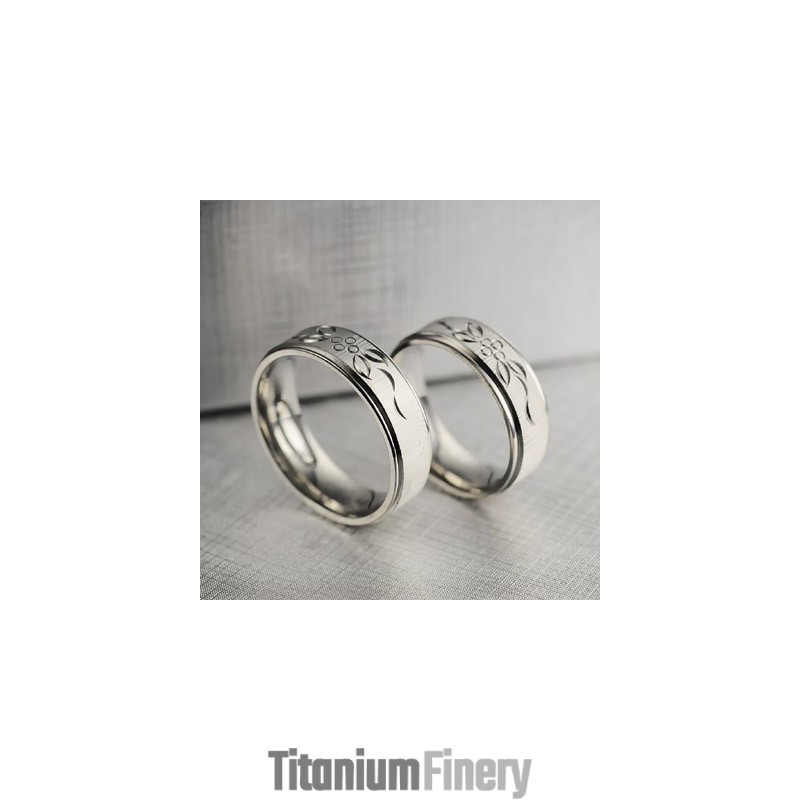 Titanium Ring Couples Pattern Titanium Ring Couples Pattern