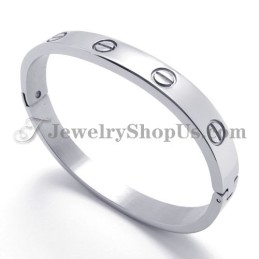 Elegant Silver Titanium Bracelet For Women