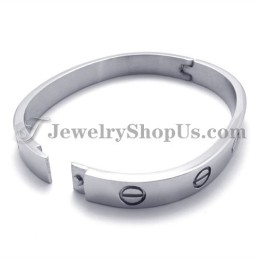 Elegant Silver Titanium Bracelet For Women