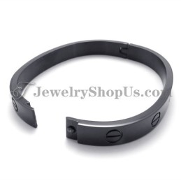 Elegant Black Titanium Bracelet For Women