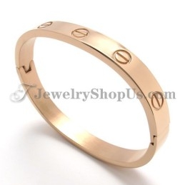 Elegant Titanium Rose Gold Bracelet For Women