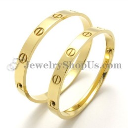 Gorgeous Gold Titanium Bracelet For Men