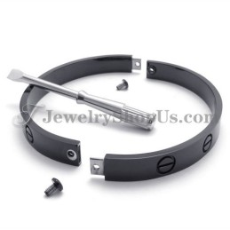 Gorgeous Black Men's Titanium Bangle