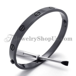 Elegant Black Titanium Bracelet For Women