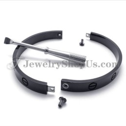 Elegant Black Titanium Bracelet For Women