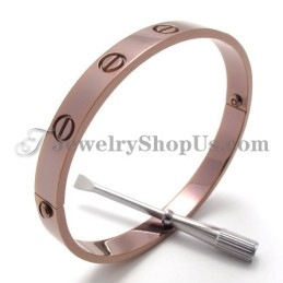 Elegant Rose Gold Titanium Bracelet For Women