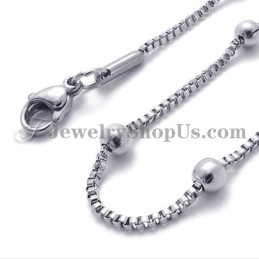 Elegant Titanium Silver Beads WoMen's Necklace