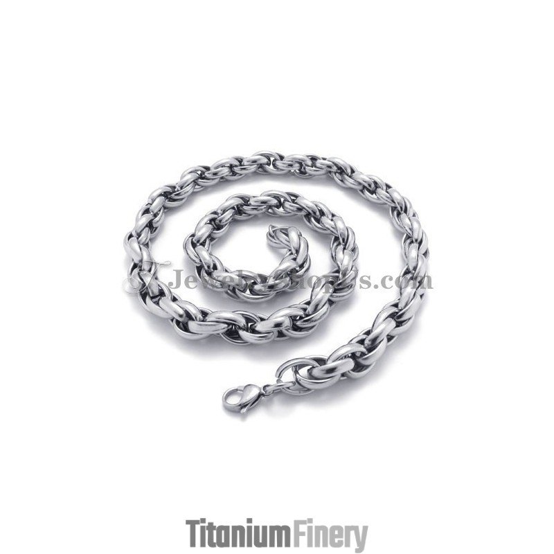 Elegant Silver Titanium Necklace