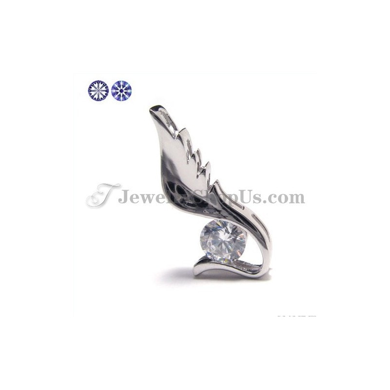 925 Silver Zircon Pendant (Electroplating Platinum) With Free Chain 925 Silver Zircon Pendant (Electroplating Platinum) With Free Chain