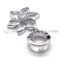 925 Silver Pendant With Zircon (Electroplating Platinum) With Free Chain