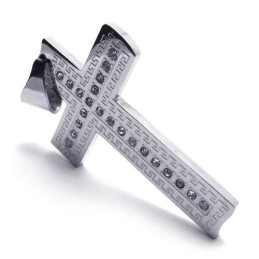 Men's Silver Pure Titanium Cross Pendant Necklace (New)